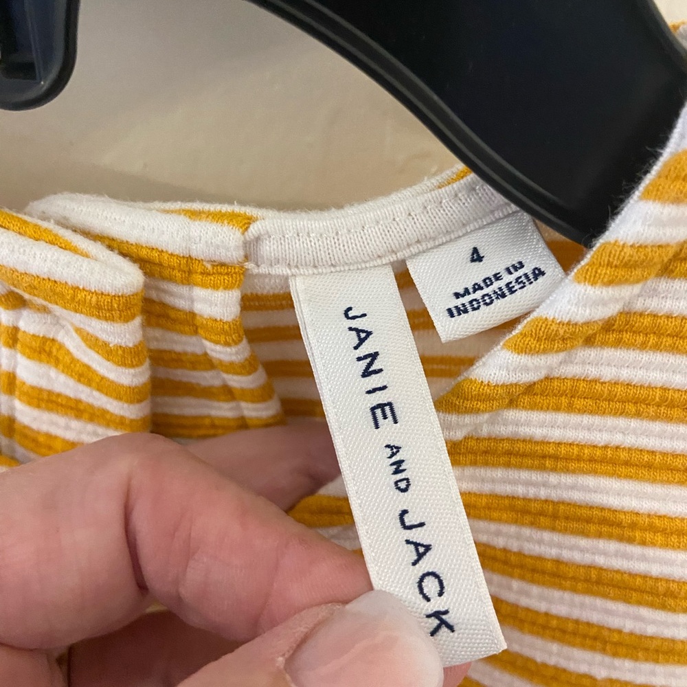 Janie And Jack yellow striped dress-size 4